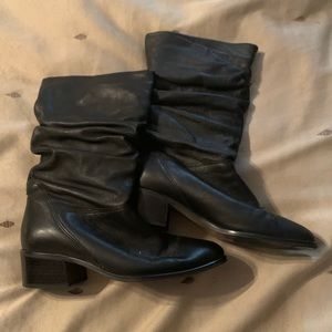 Black Genuine Leather Boots